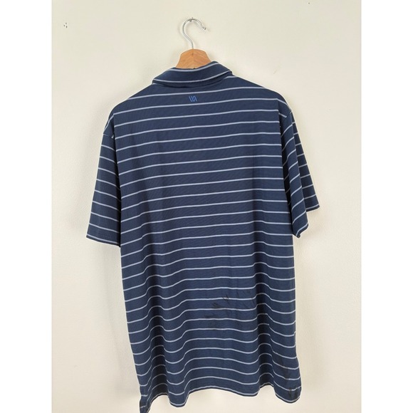 NWT men's VRST Golf Stripe Polo – Micro Feeder Deep Blue – Size XL - Picture 6 of 6